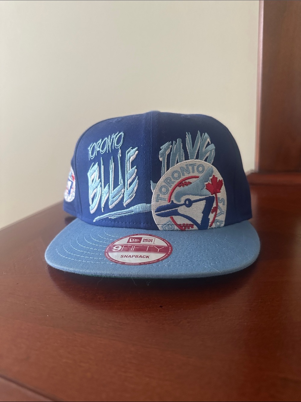 New Era Toronto Blue Jays Two-Tone Script Snapback - Navy & Light Blue